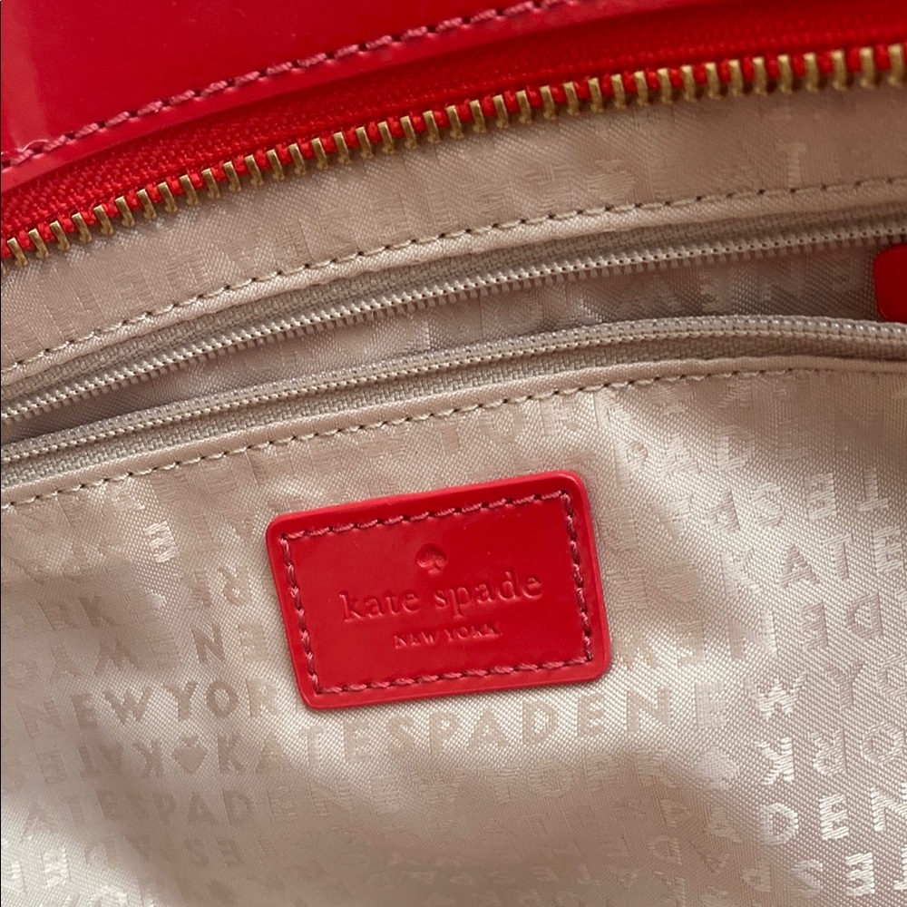 Kate Spade Red Tote Bag EUC - Picture 4 of 10